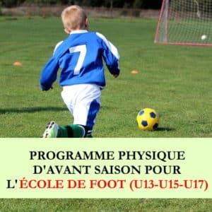 Programme début de saison école de football